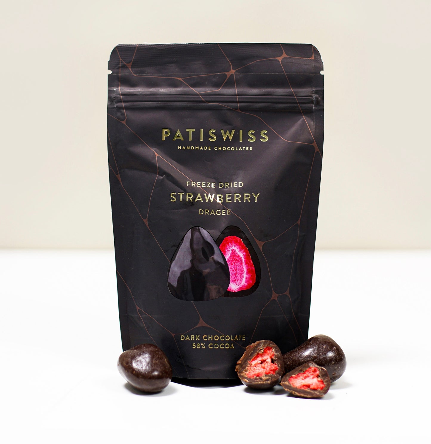 Fraises enrobées de chocolat noir
