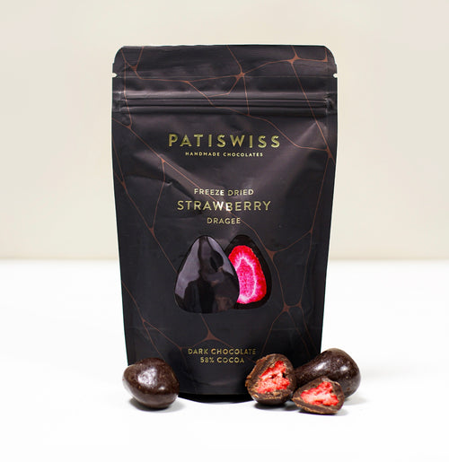 Fraises enrobées de chocolat noir