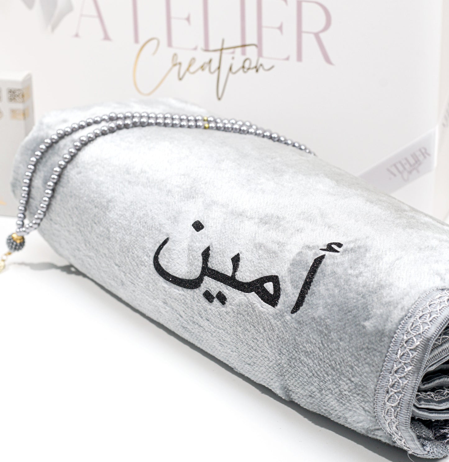 Plain grey prayer mat box