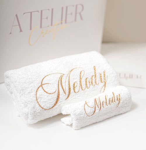 White bath towel kit