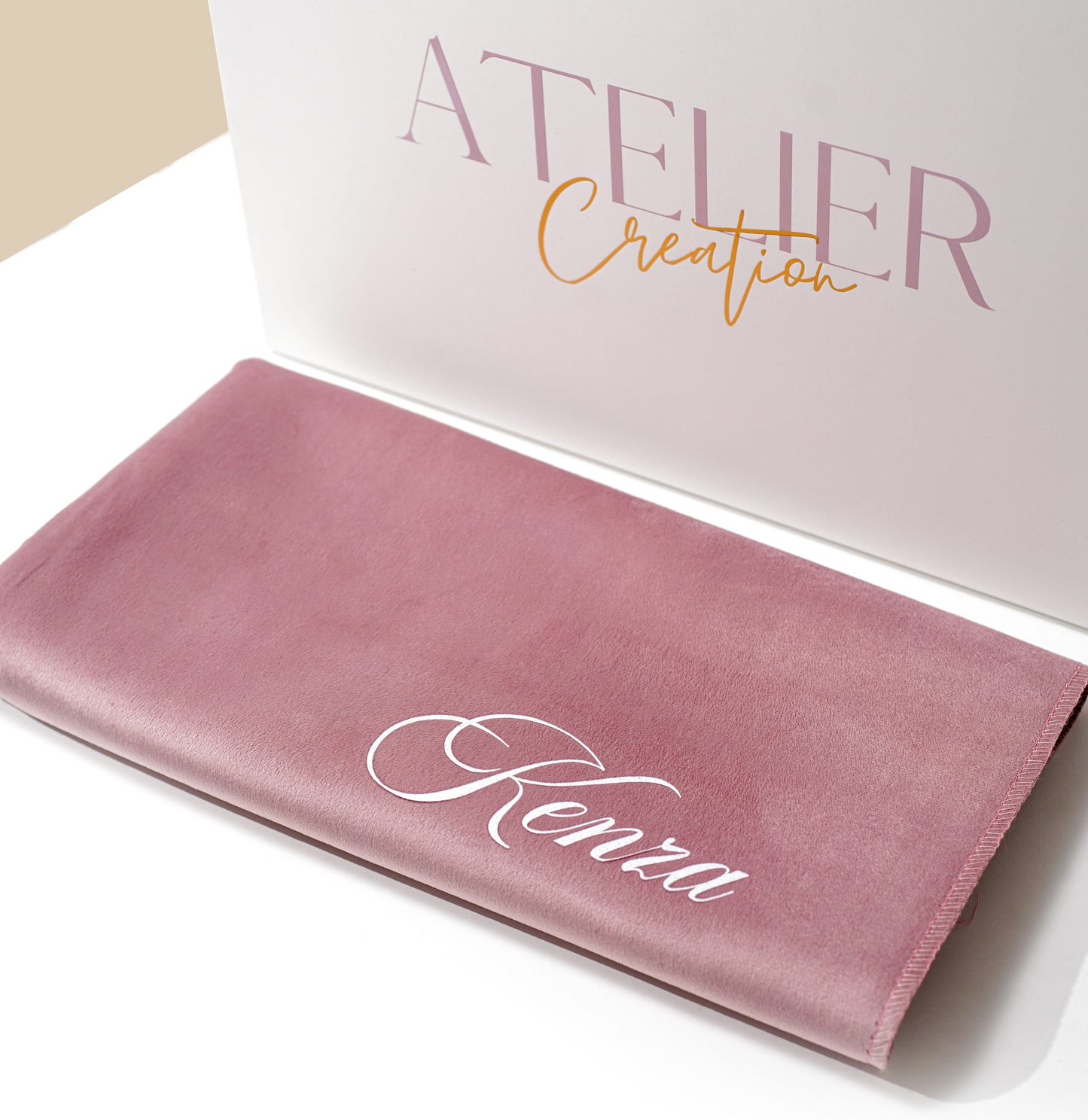 Dünner rosa Teppich nach Maß