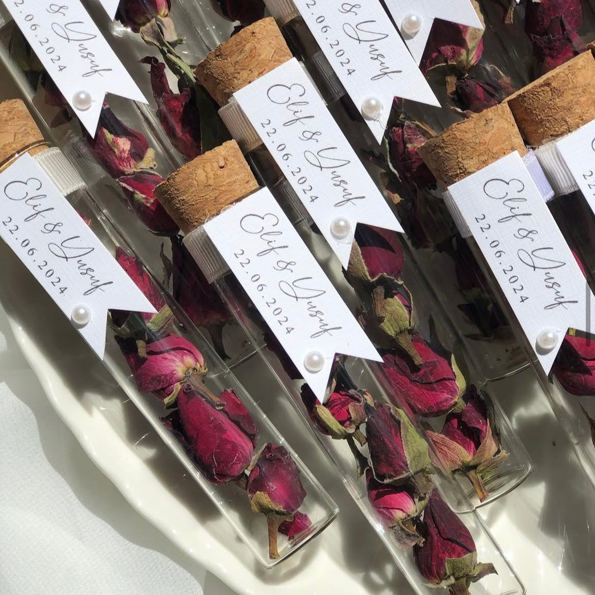Fioles roses sechés Lina
