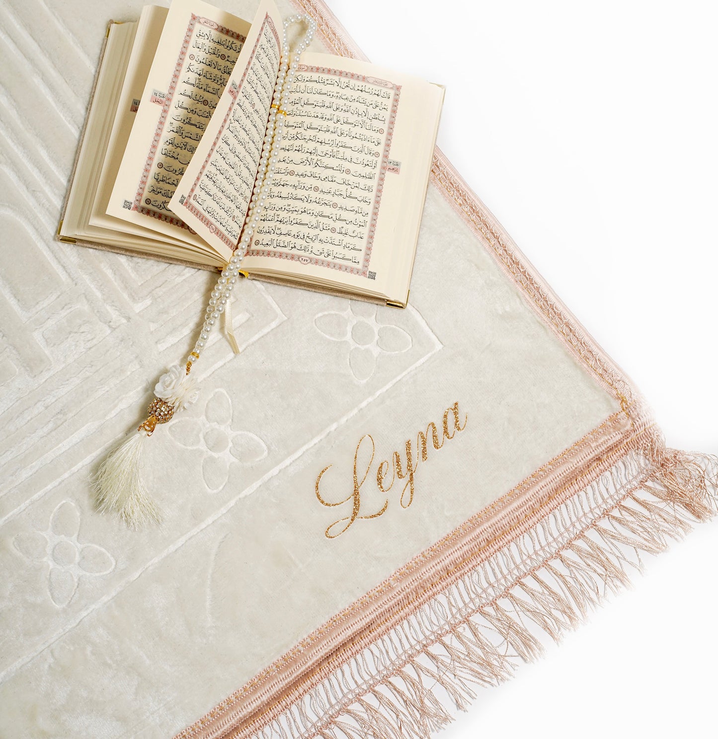Tapis de prière épais à personnaliser crème