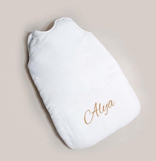 Saco de dormir em gaze de algodão branco