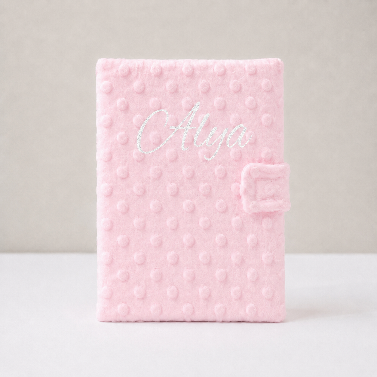 Protège carnet de santé Minky rose