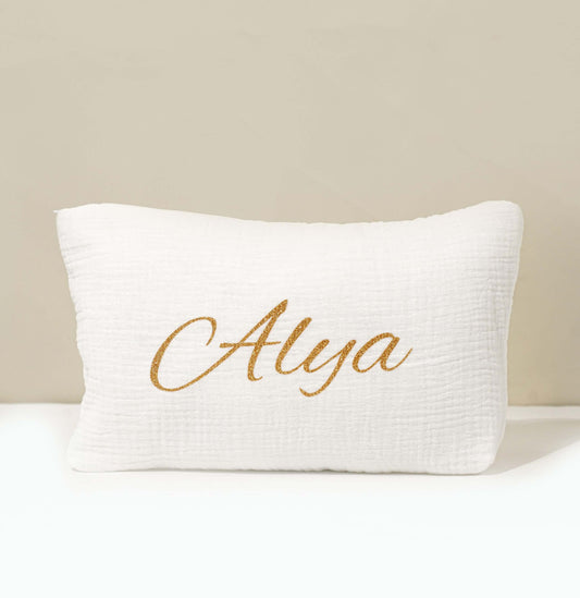 Bolsa grande de gasa de algodón blanca