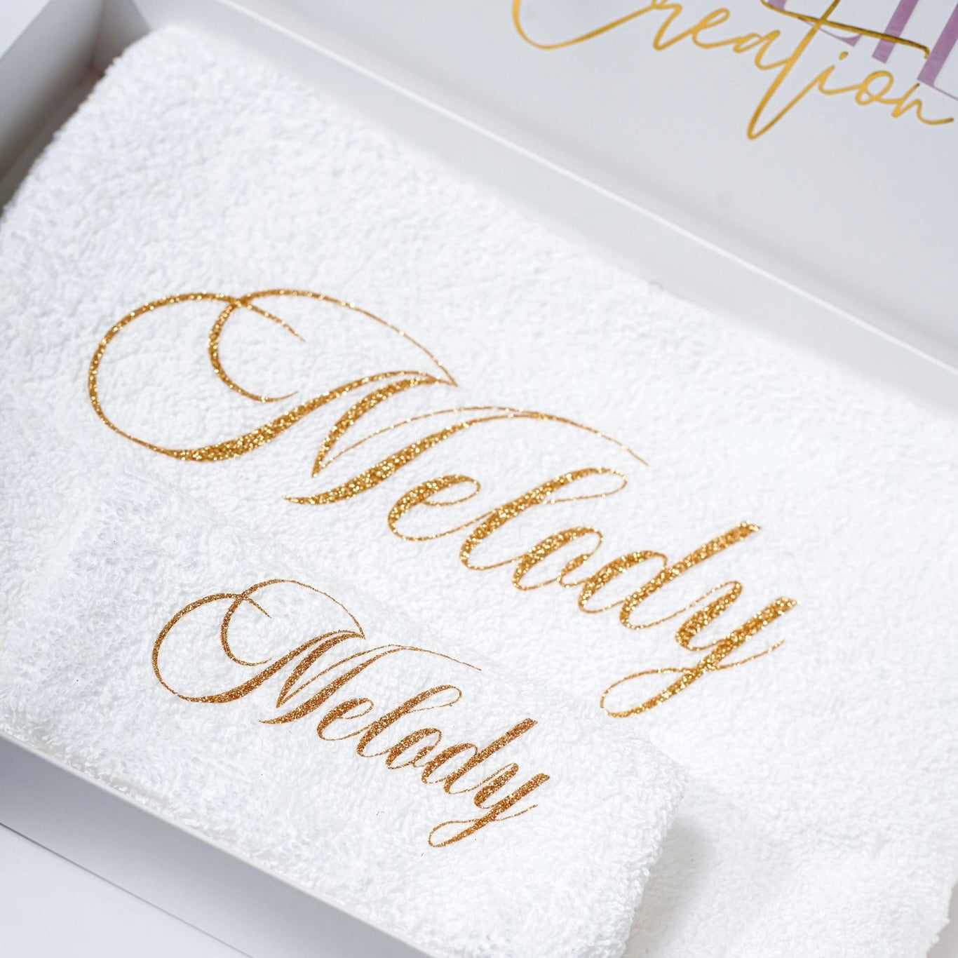 White bath towel kit