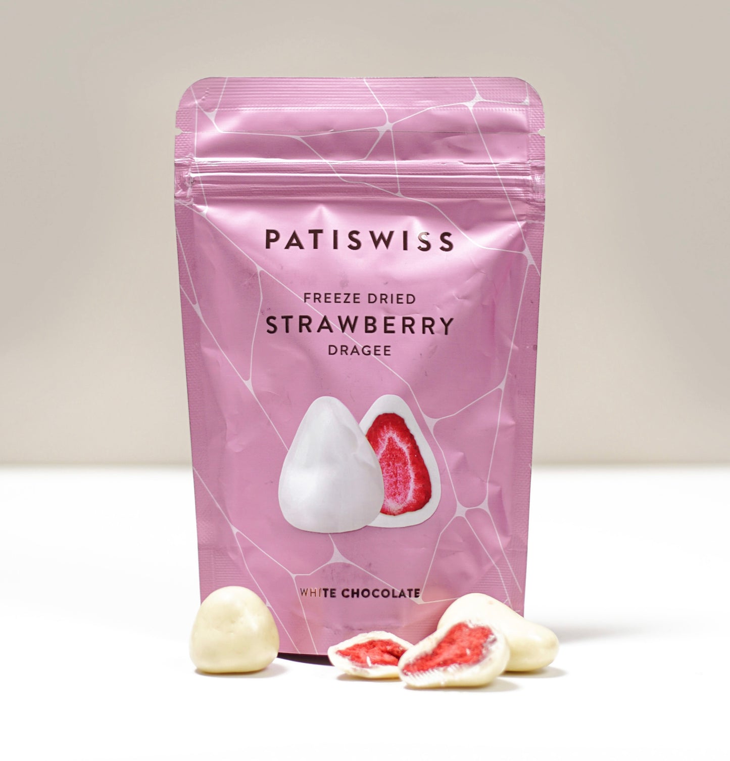 Fraises enrobées de chocolat blanc