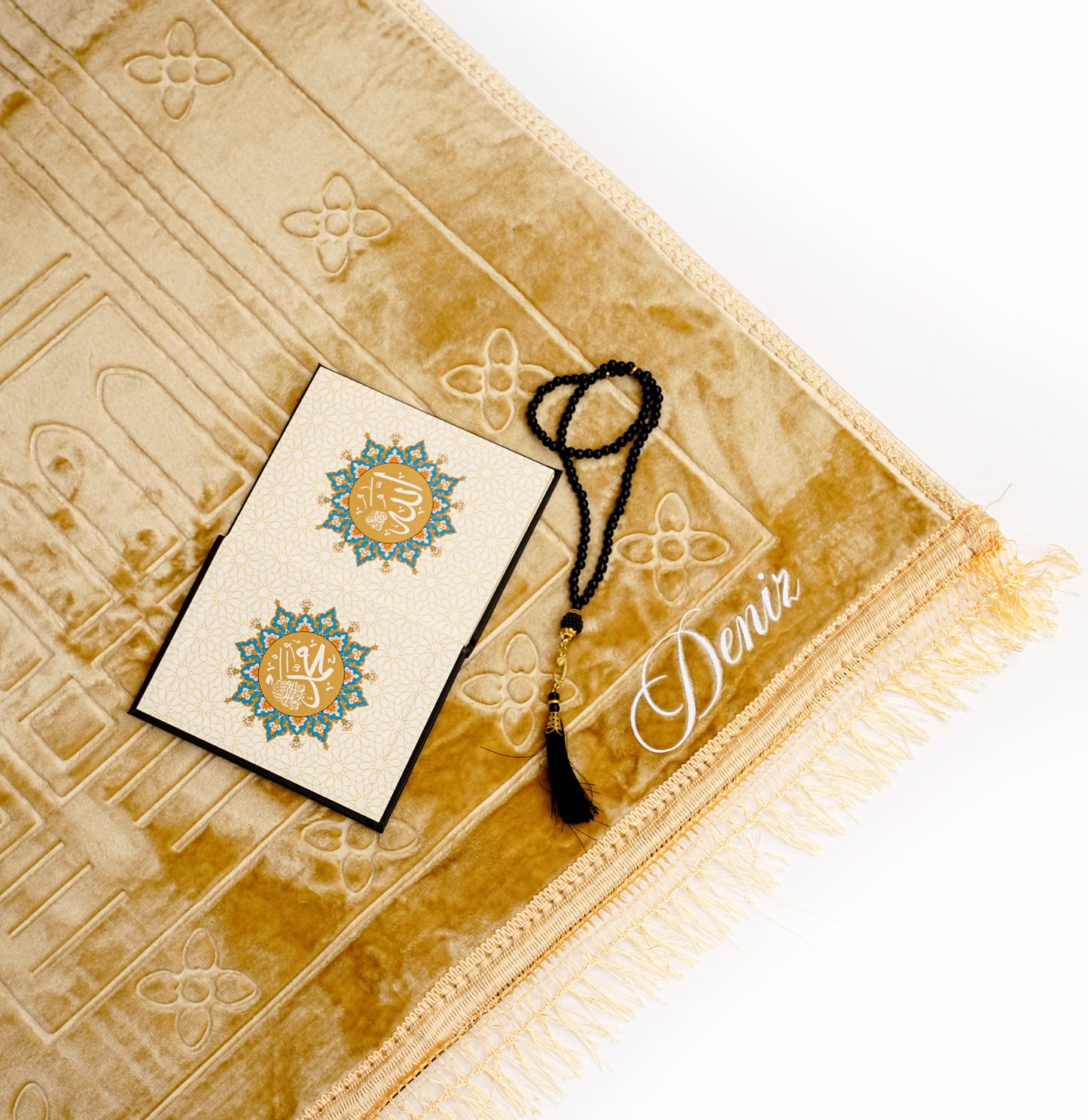 Dicker Gebetsteppich zum Personalisieren in Gold