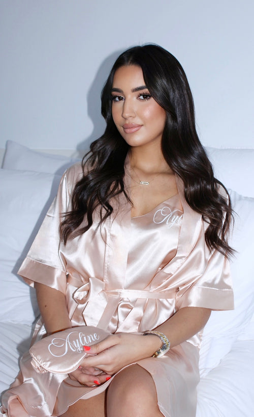 Bathrobe + Nude Nightie
