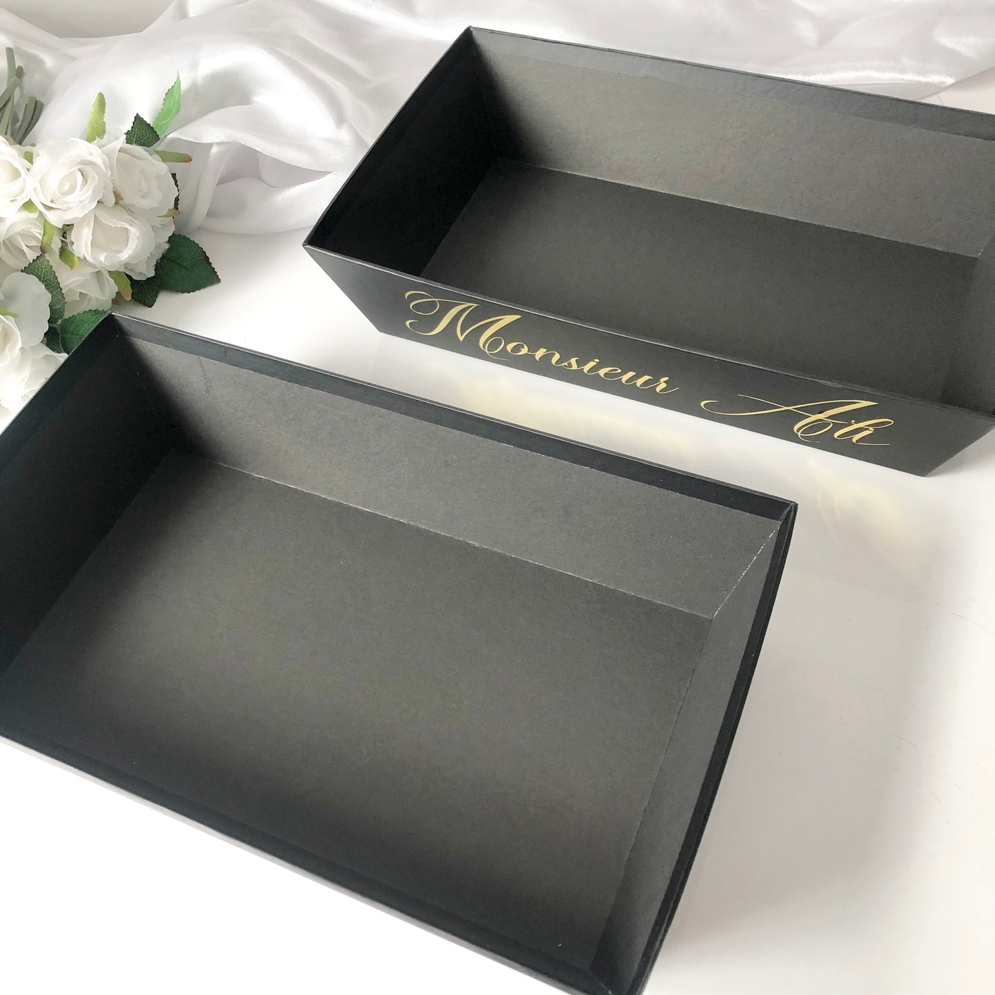 Black personalized basket