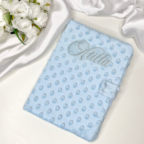 Protège carnet de santé bleu