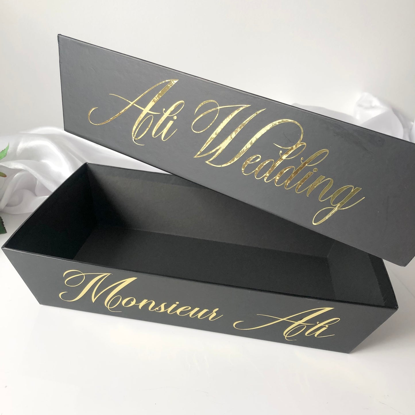 Black personalized basket