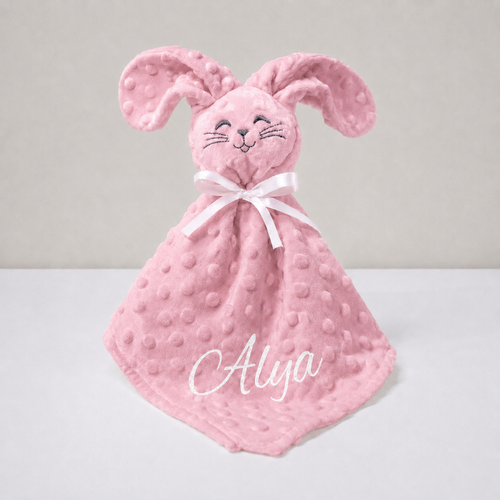 Doudou Minky vieux rose à personnaliser
