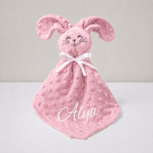 Doudou Minky vieux rose à personnaliser