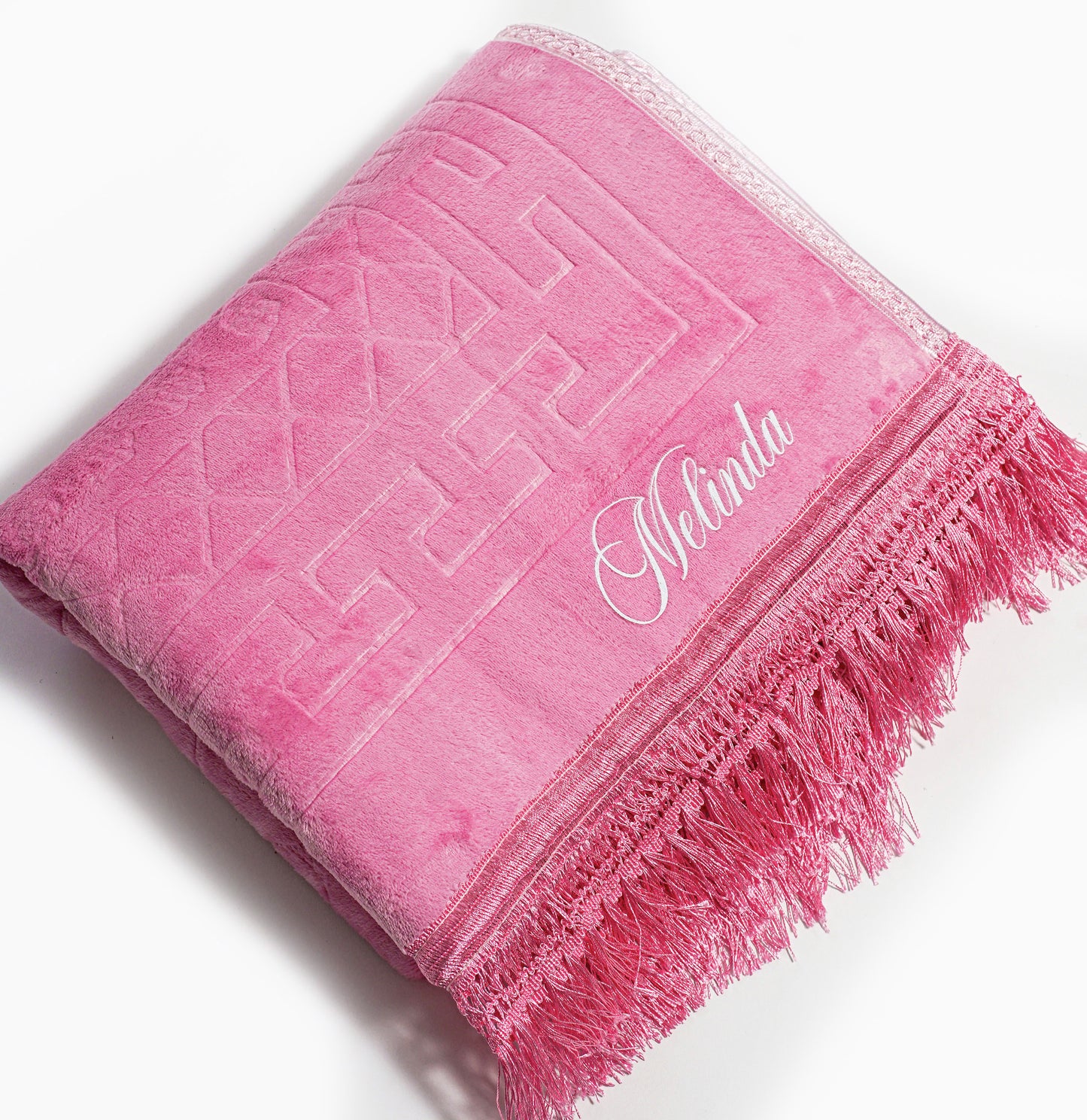 Tapis de prière épais à personnaliser rose