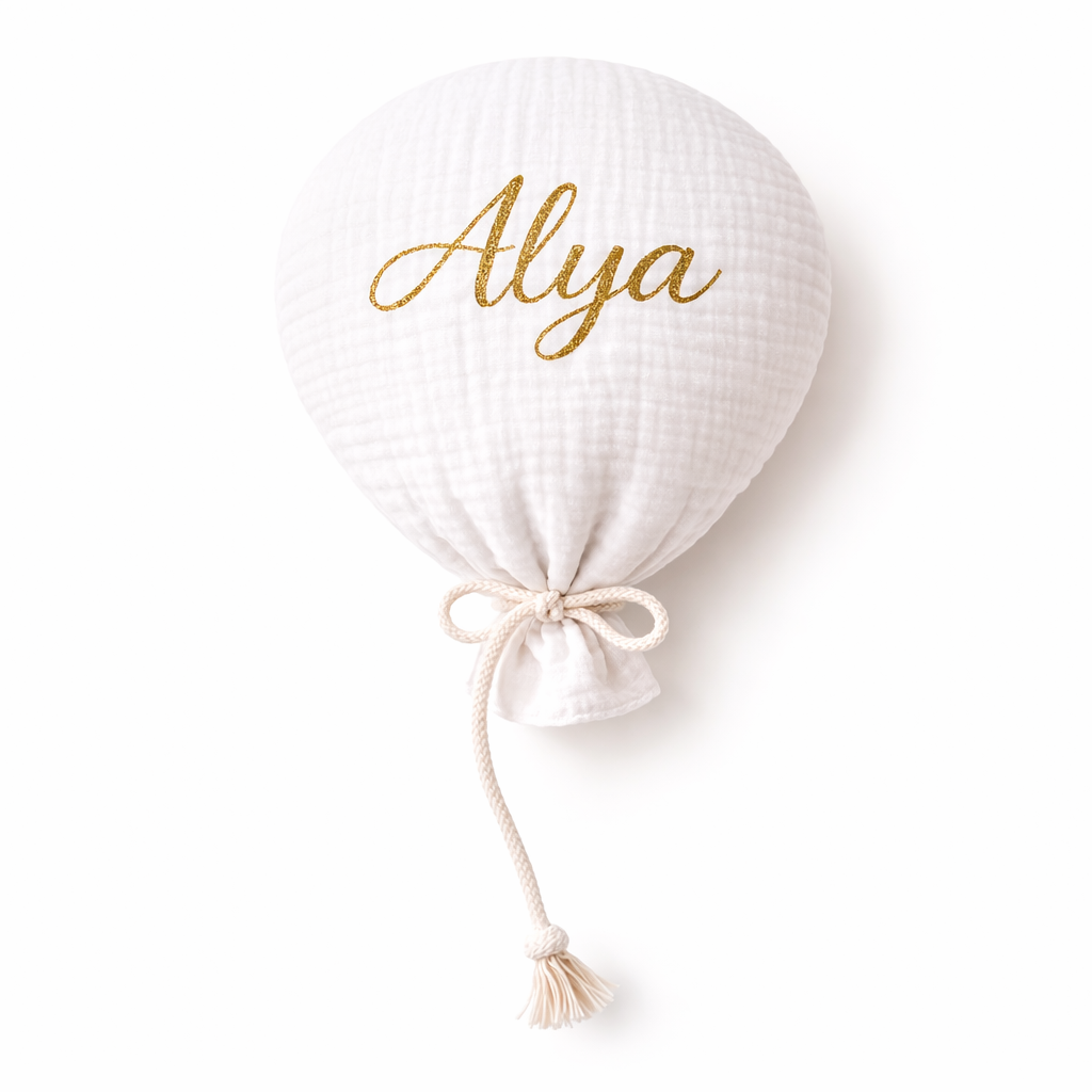 Ballon mural décoratif enfant gaz de coton blanc