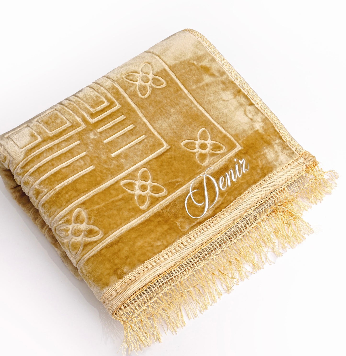 Tapis de prière épais à personnaliser or