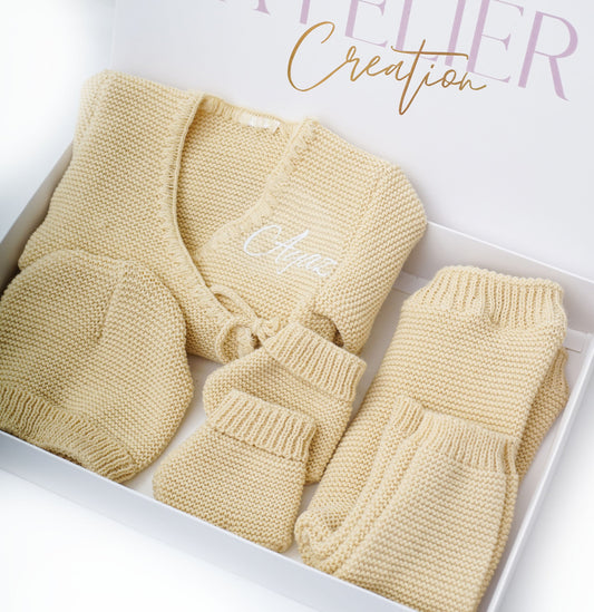 Baby ensemble maille beige