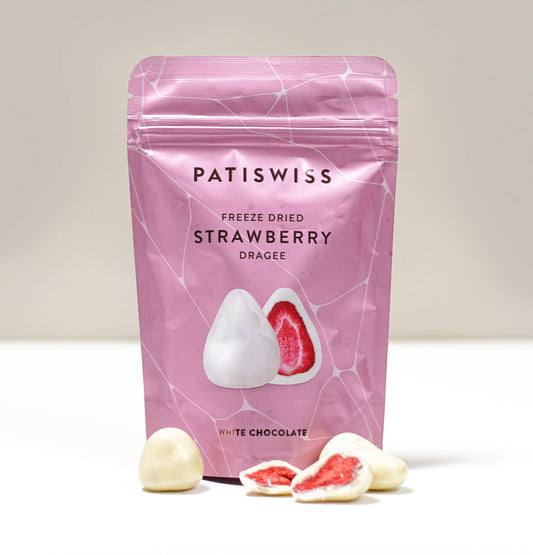 Fraises enrobées de chocolat blanc