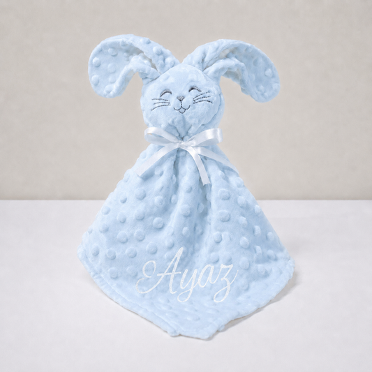 Doudou Minky vieux bleu à personnaliser