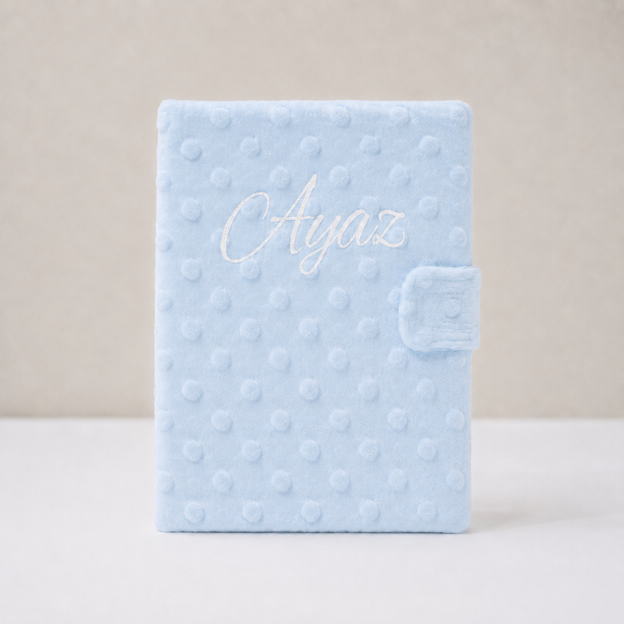 Protège carnet de santé Minky bleu