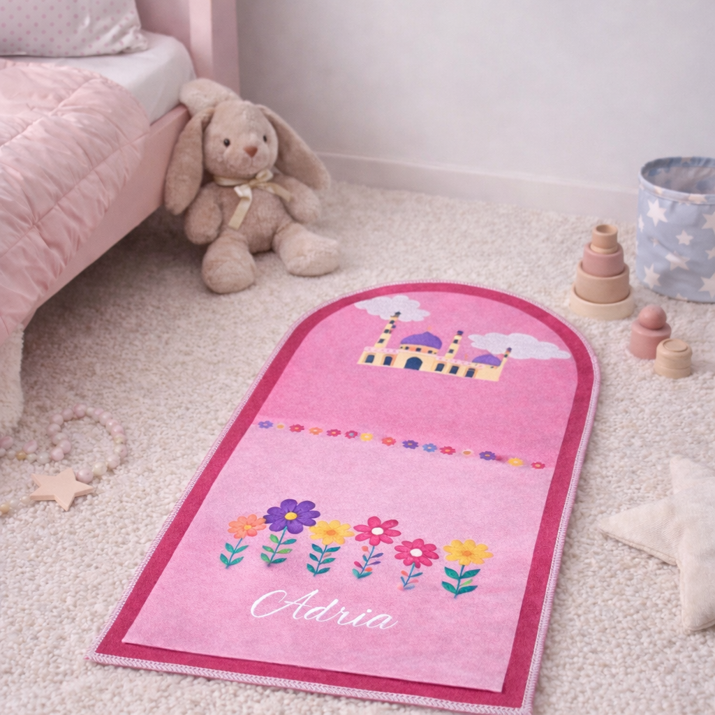 Tapis de prière épais enfant mosquée fille
