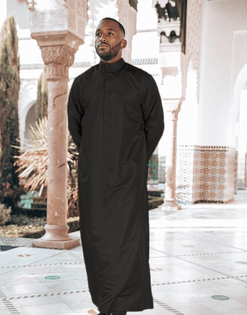 Qamis qataris noir