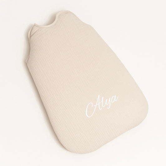 Gigoteuse en gaz de coton beige