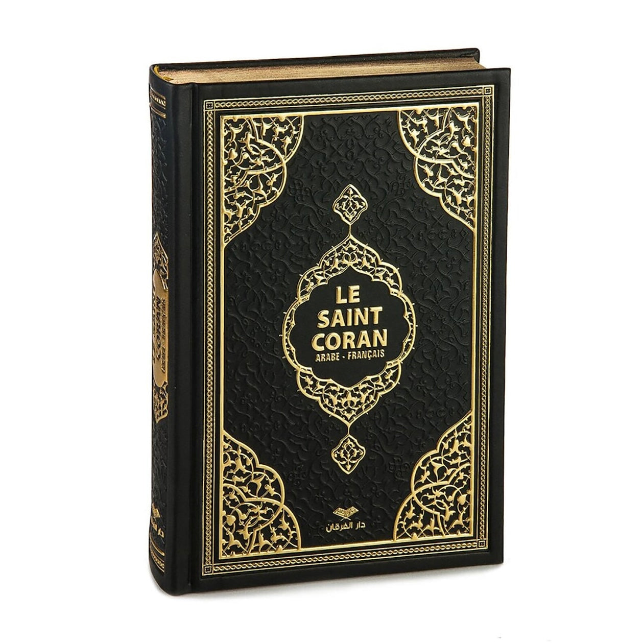 Arabic/French Koran black leather