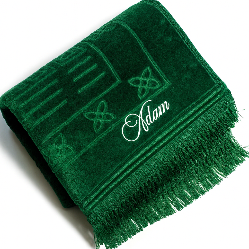 Tapis de prière épais à personnaliser vert