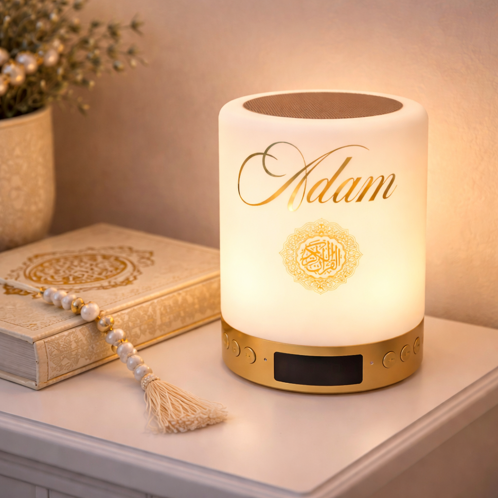 white arabic velvet quran