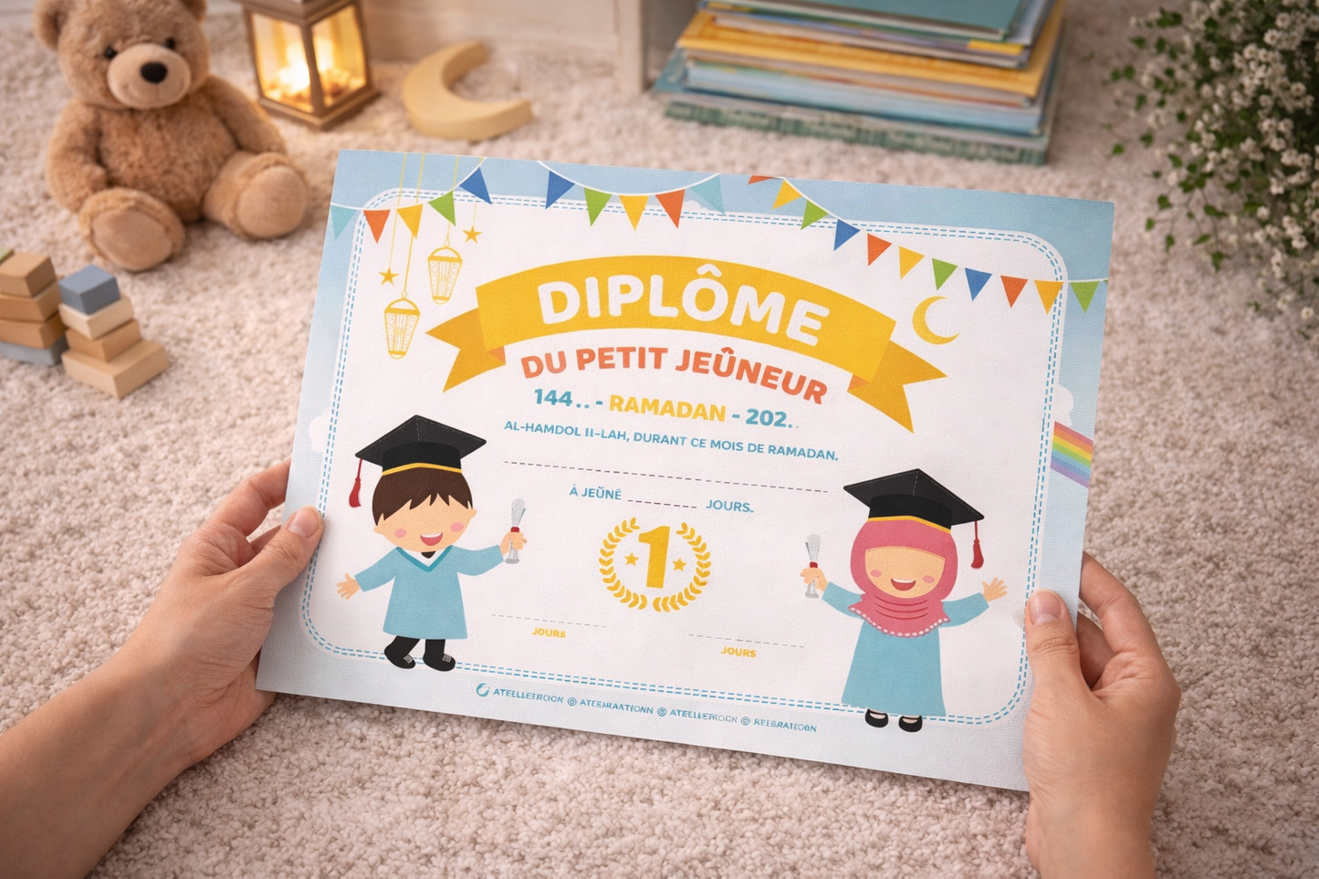 🎓 Diplôme du Petit Jeûneur – Spécial Ramadan & Eïd