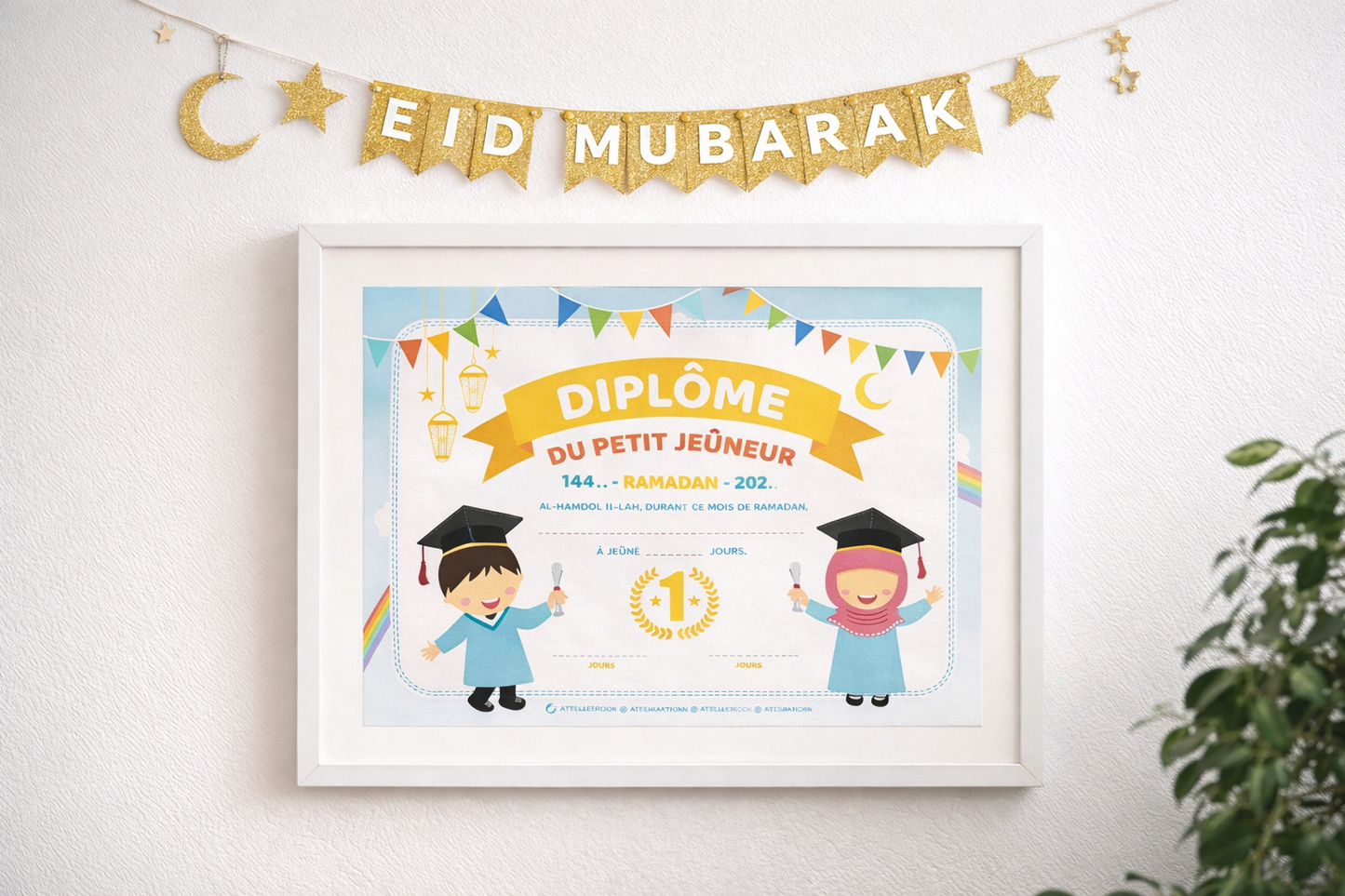 🎓 Diplôme du Petit Jeûneur – Spécial Ramadan & Eïd