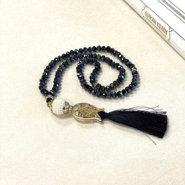 Tasbih de luxe crystal bleu marine