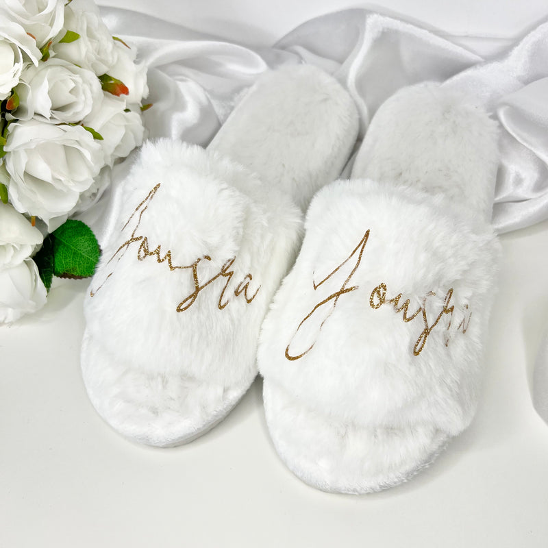 Chausson ouvert fourrure