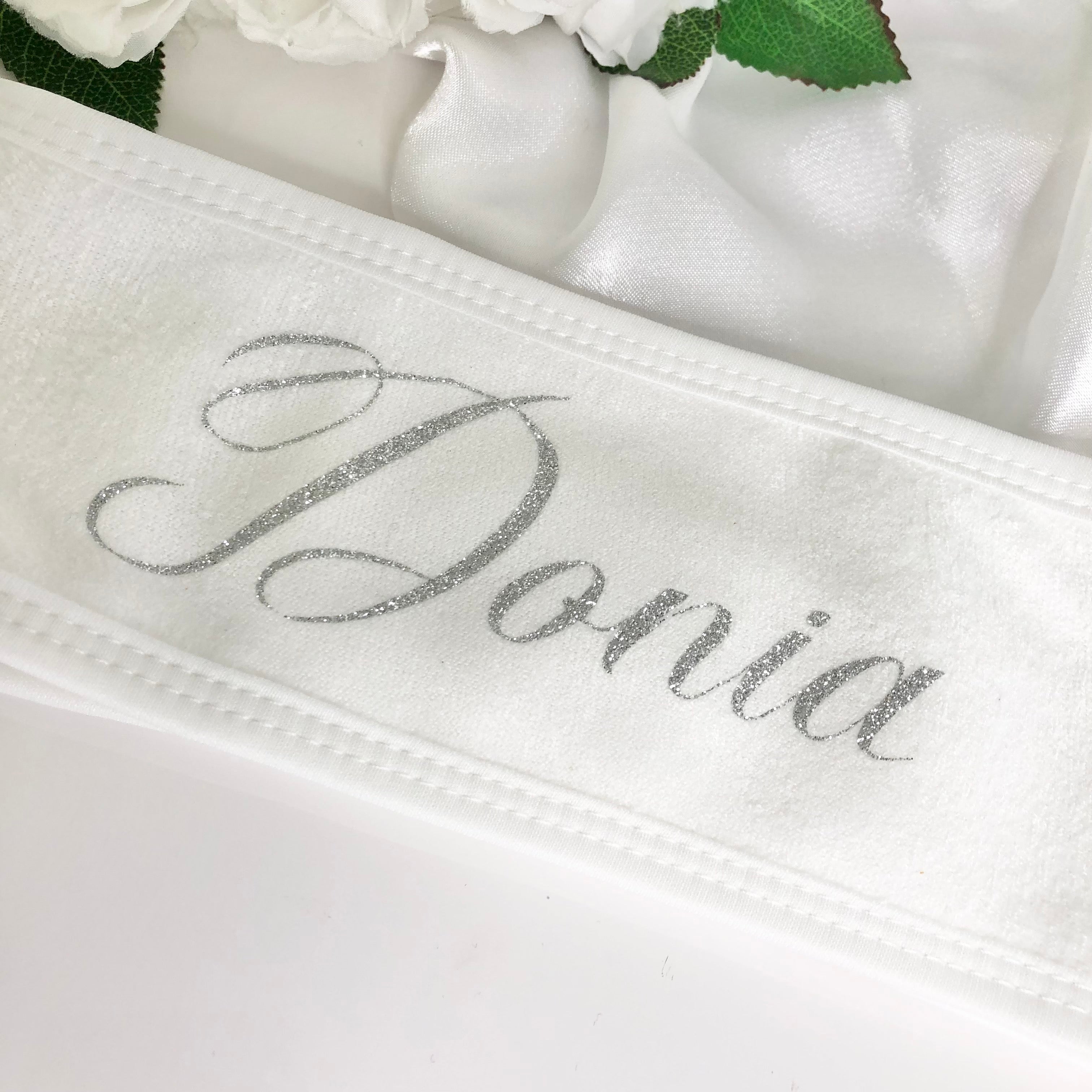 Personalized makeup headband