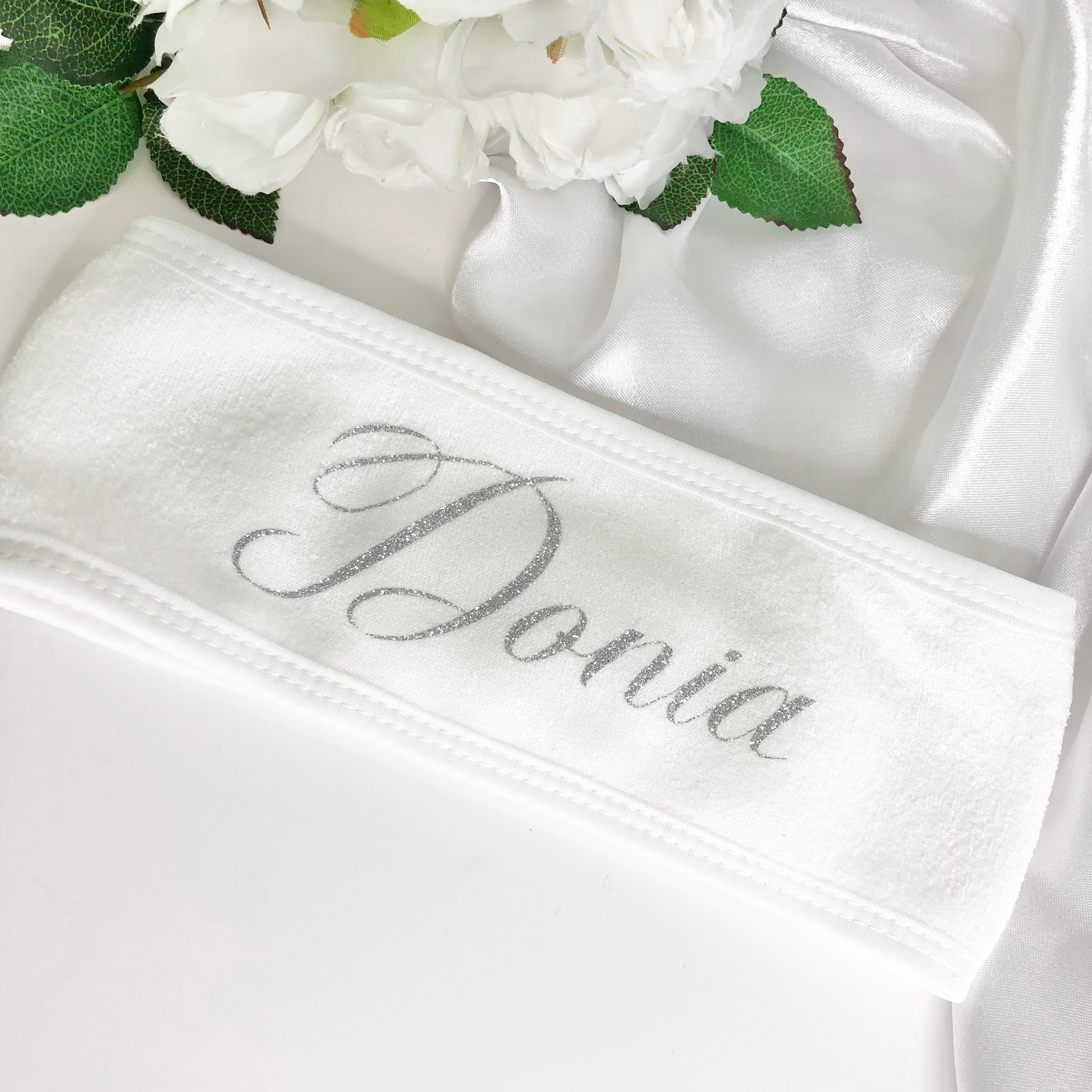 Personalized makeup headband