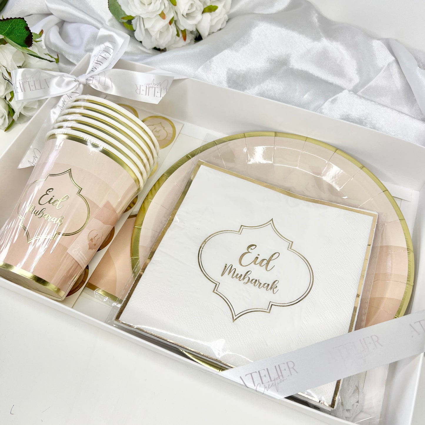Large French/Arabic Quran Box White
