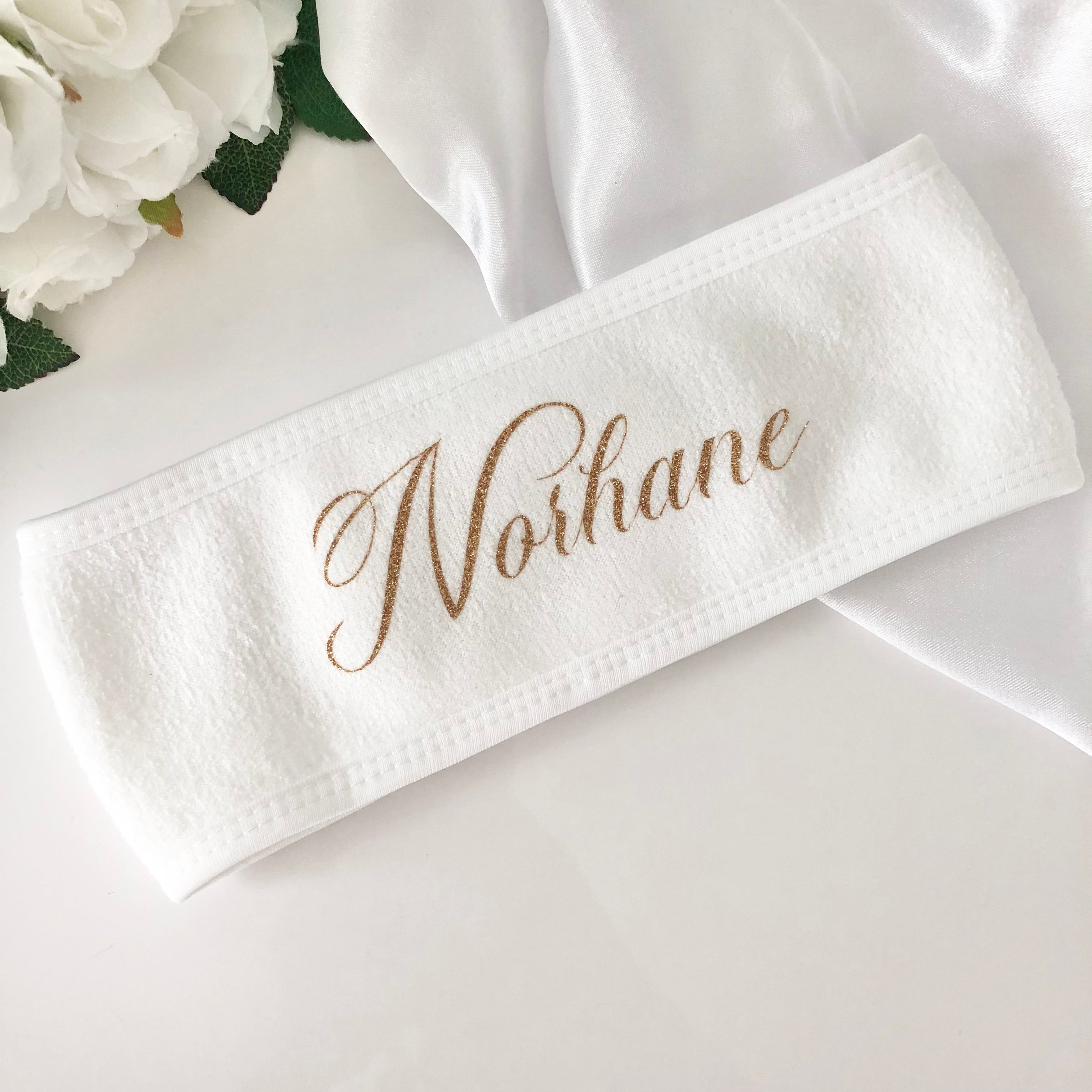 Personalized makeup headband