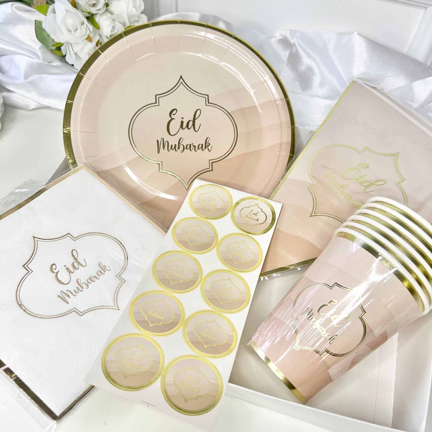 Large French/Arabic Quran Box White