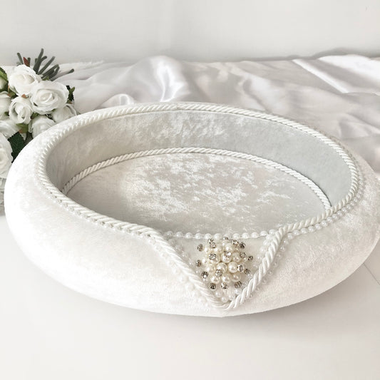 Panier Velours blanc